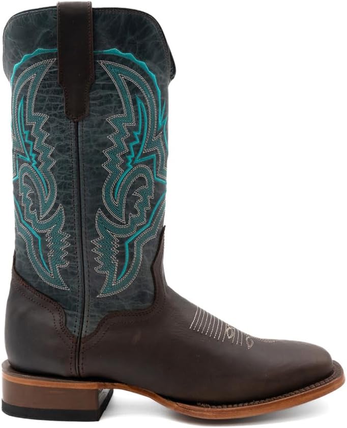 

Мужские повседневные ботинки Ferrini Mens Clint с вышивкой, квадратный носок, без застежки, средняя голень - синие, коричневые