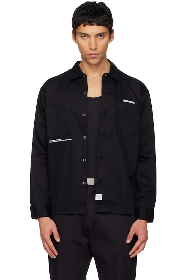 

Классическая рабочая рубашка с длинными рукавами Neighborhood, черный