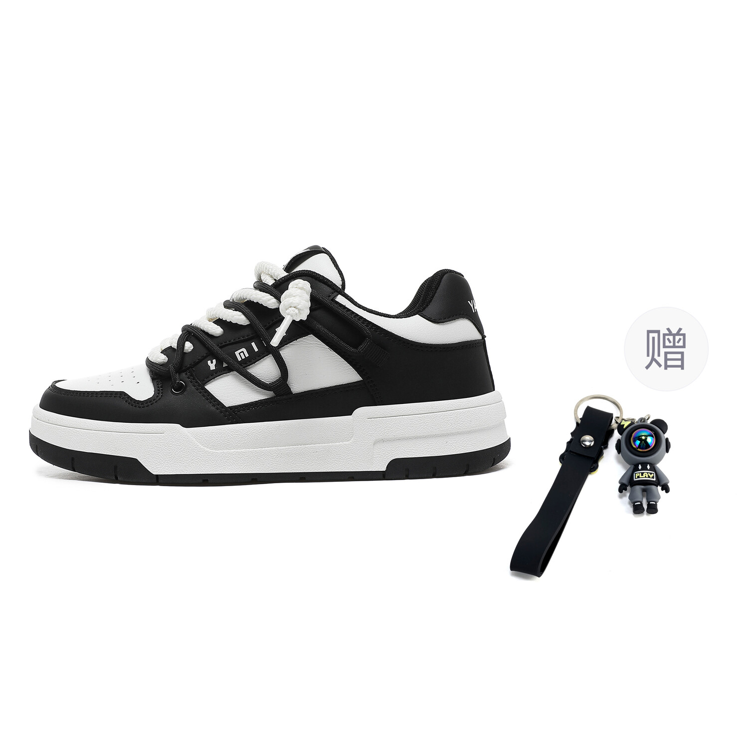 

Кроссовки Yamid Skateboarding Shoes Unisex Low-top, черный/белый