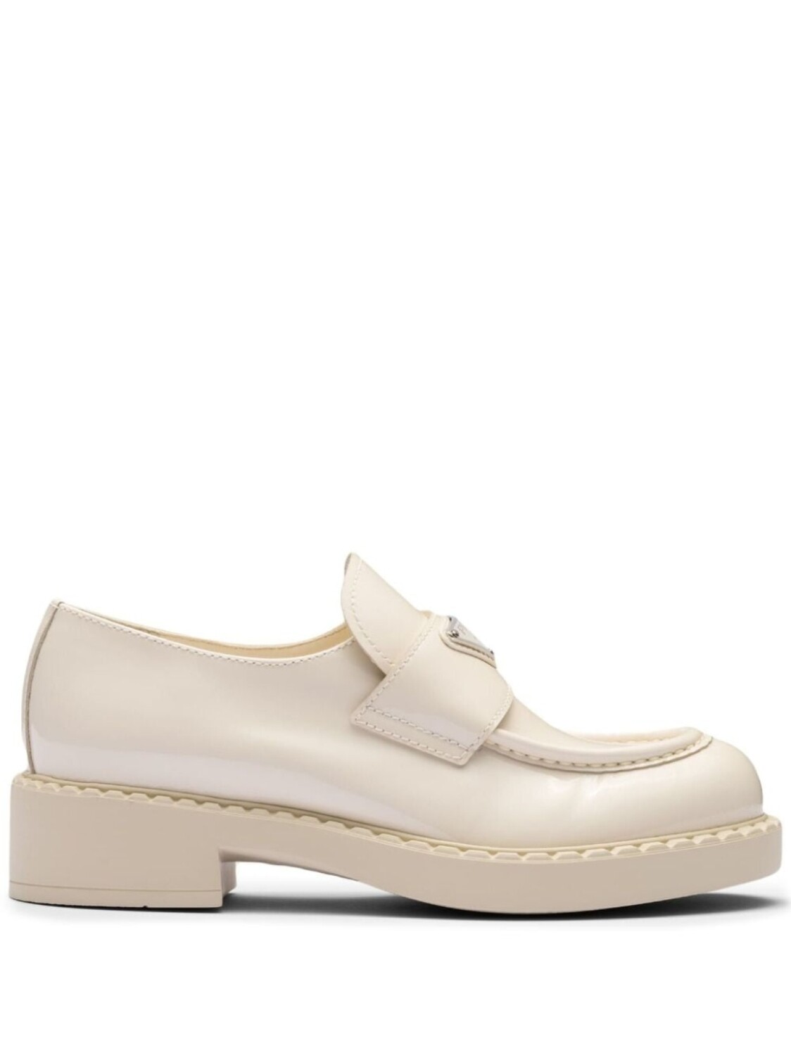 

Prada лакированные лоферы Chocolate, белый