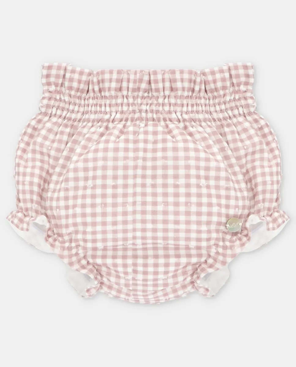 

Подгузник для малыша с микропринтом в виде розовой клеточки Martín Aranda