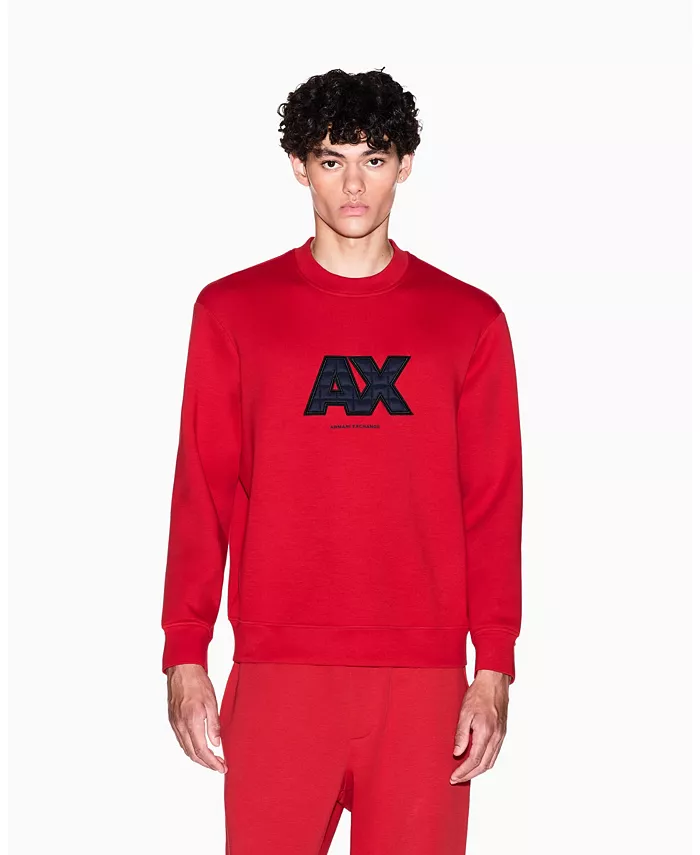 

Мужская стеганая толстовка с логотипом A|X Armani Exchange, красный