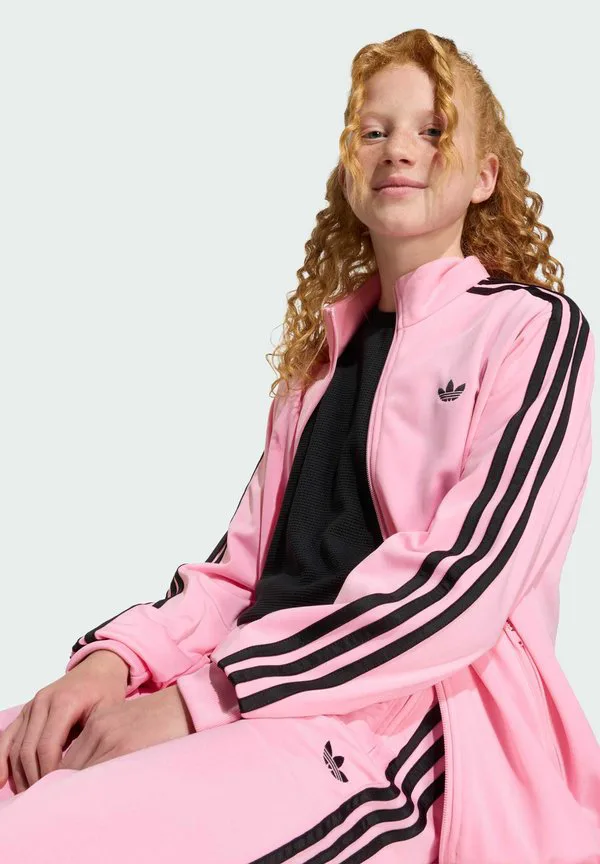 Свободная тренировочная куртка firebird для легкой атлетики Adidas Originals, Light Pink/Black — фото 4