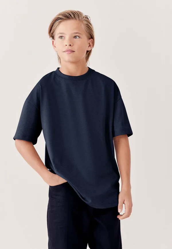 Футболка с коротким рукавом, стандартного кроя, базовая модель. Next, Navy Blue