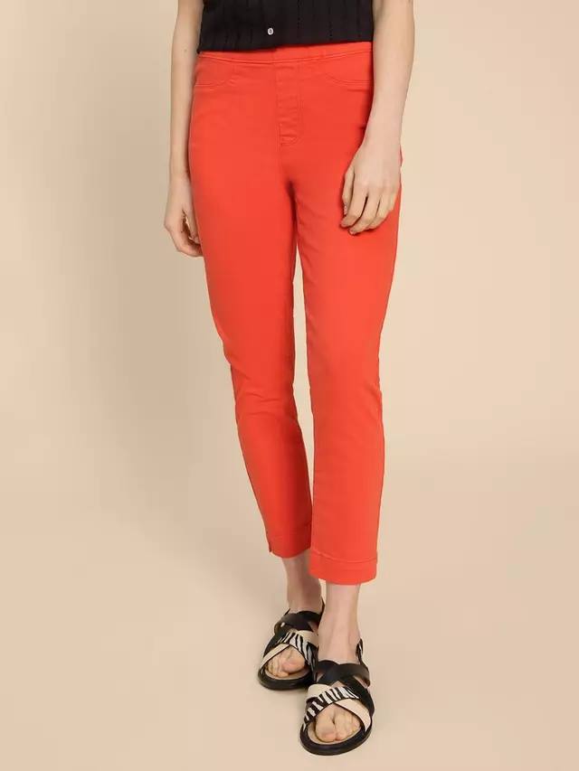 

Джинсы White Stuff Janey Cropped Jeggings, цвет bright/orange