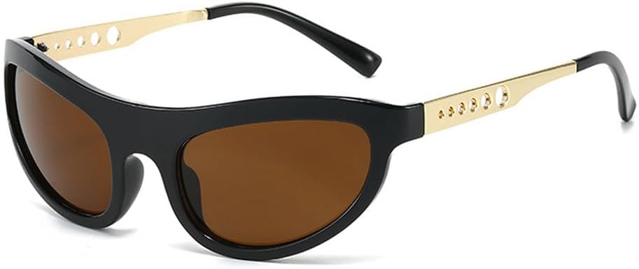 

Женские солнцезащитные очки «кошачий глаз» в винтажном стиле с уникальными металлическими полыми круглыми дужками, защита от УФ-излучения UV400. Мужские модные солнцезащитные очки с леопардовым принтом, голубые TKKTLLT, Black Tea