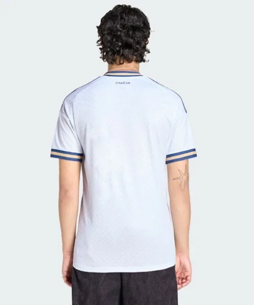 Мужская футболка Adidas сборной Италии, с логотипом, тёмно-синяя — фото 2