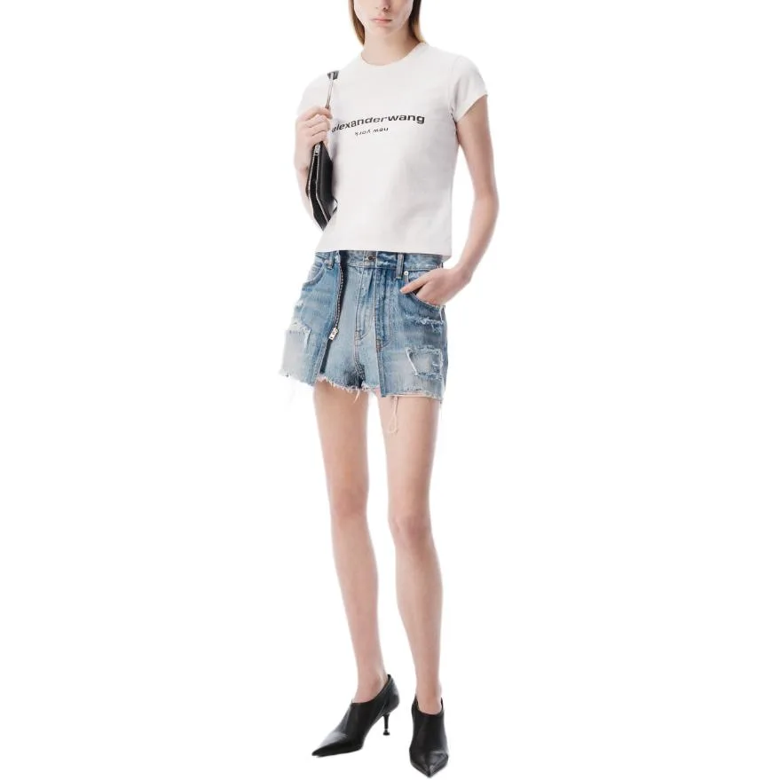 Футболка с принтом Alexander Wang, белый — фото 3