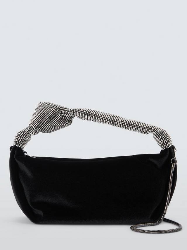 

Вельветовая сумка с узлом-ручкой на молнии John Lewis, Black