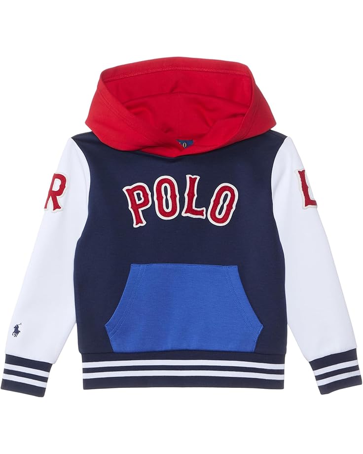 

Худи Polo Ralph Lauren Kids Double Knit Tech Pullover Hoodie, цвет Refined Navy Multi/C7949