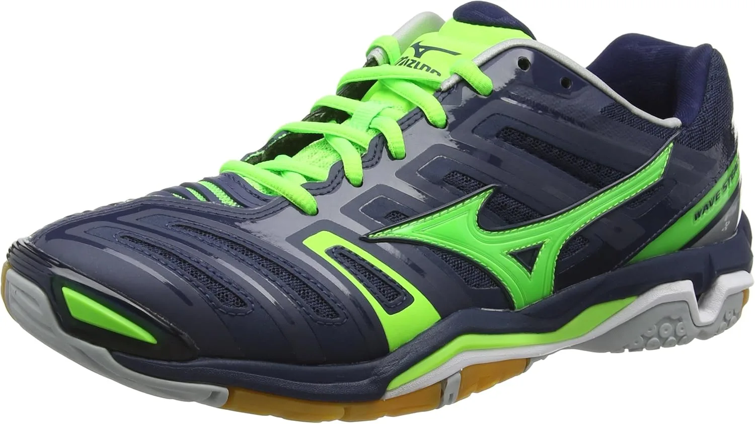 Мужские домашние кроссовки Mizuno Wave Stealth 4, синий/синий/зеленый