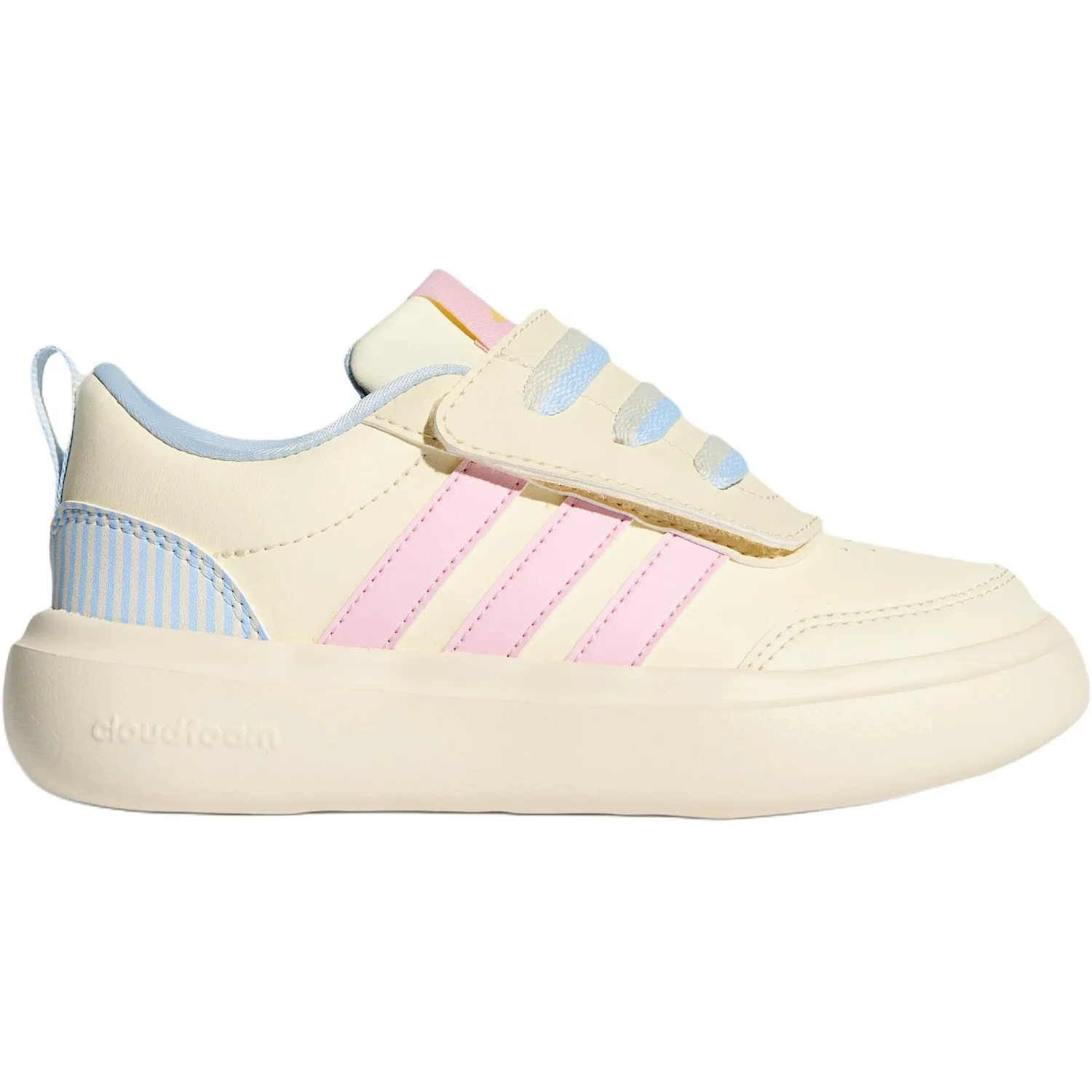 Adidas Повседневные низкие кроссовки для детей beige с противоскользящей, износостойкой, амортизирующей и термостойкой подошвой — фото 3