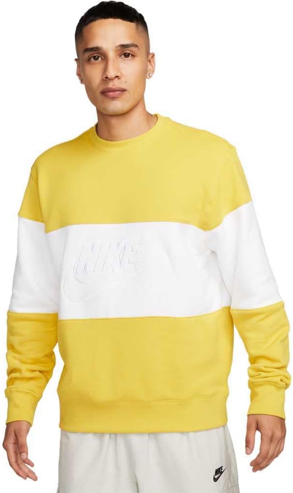 

Мужская толстовка Nike M NK Club+ Ft Crew CB, Vivid Sulfur/White