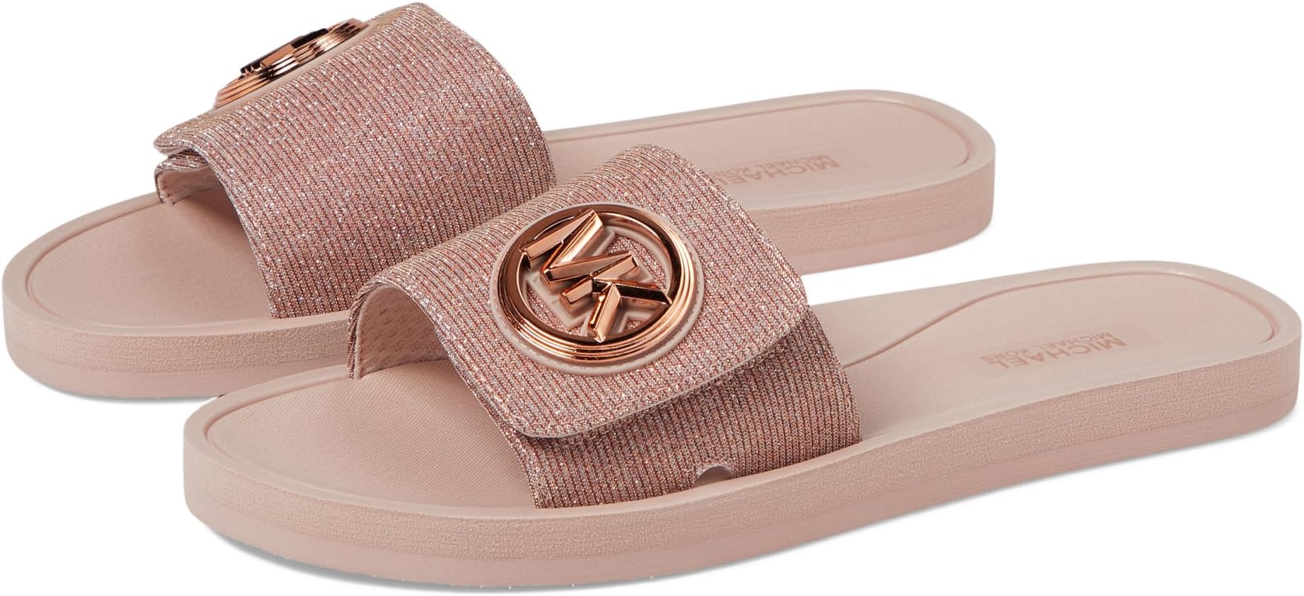 Сандалии MICHAEL Michael Kors Women's MK Charm Slide, Rose Gold