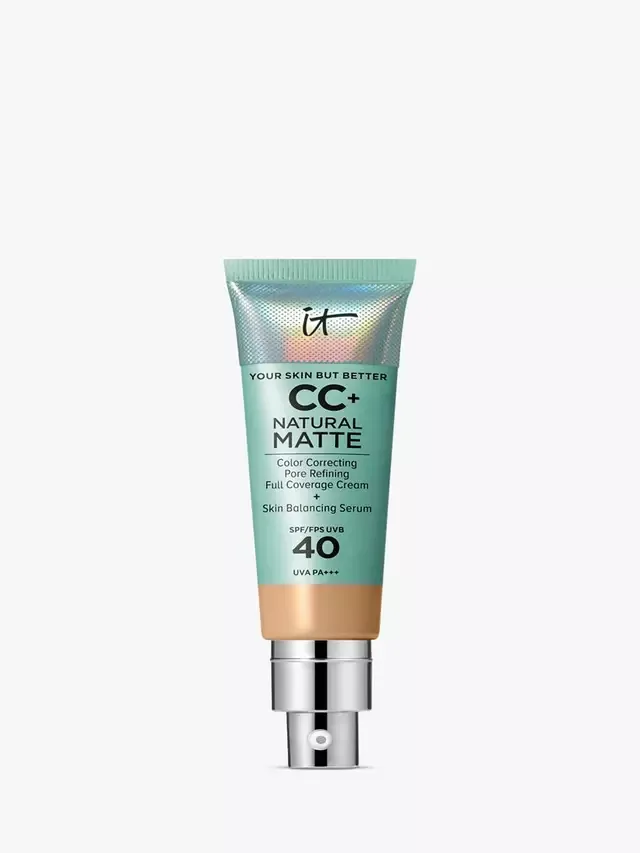 Тональный крем CC+ Natural Matte Foundation SPF 40 для лучшей кожи IT Cosmetics, Medium Tan