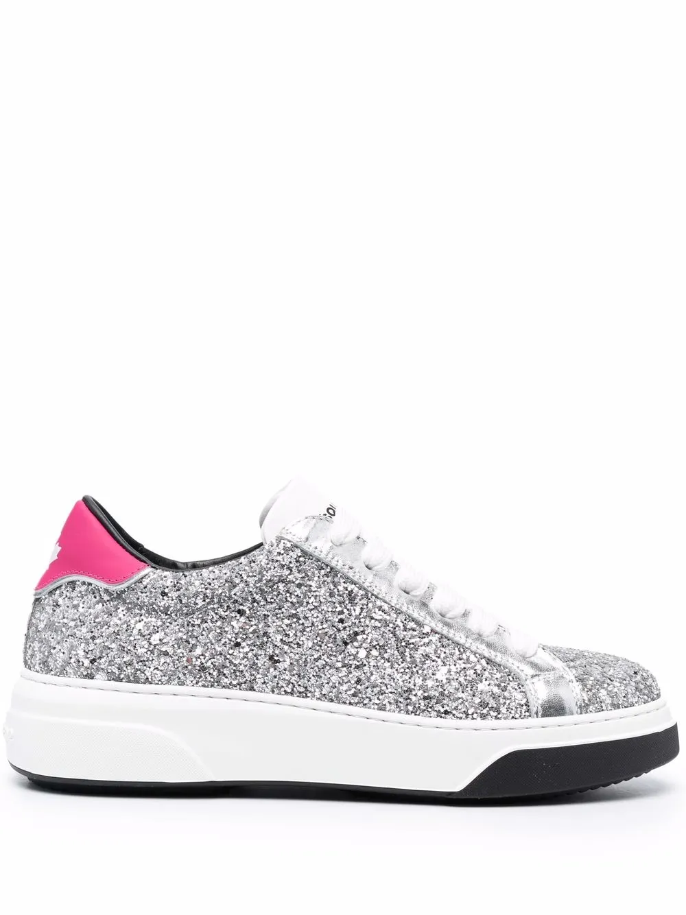 Кроссовки с блестками DSQUARED2, серебяный
