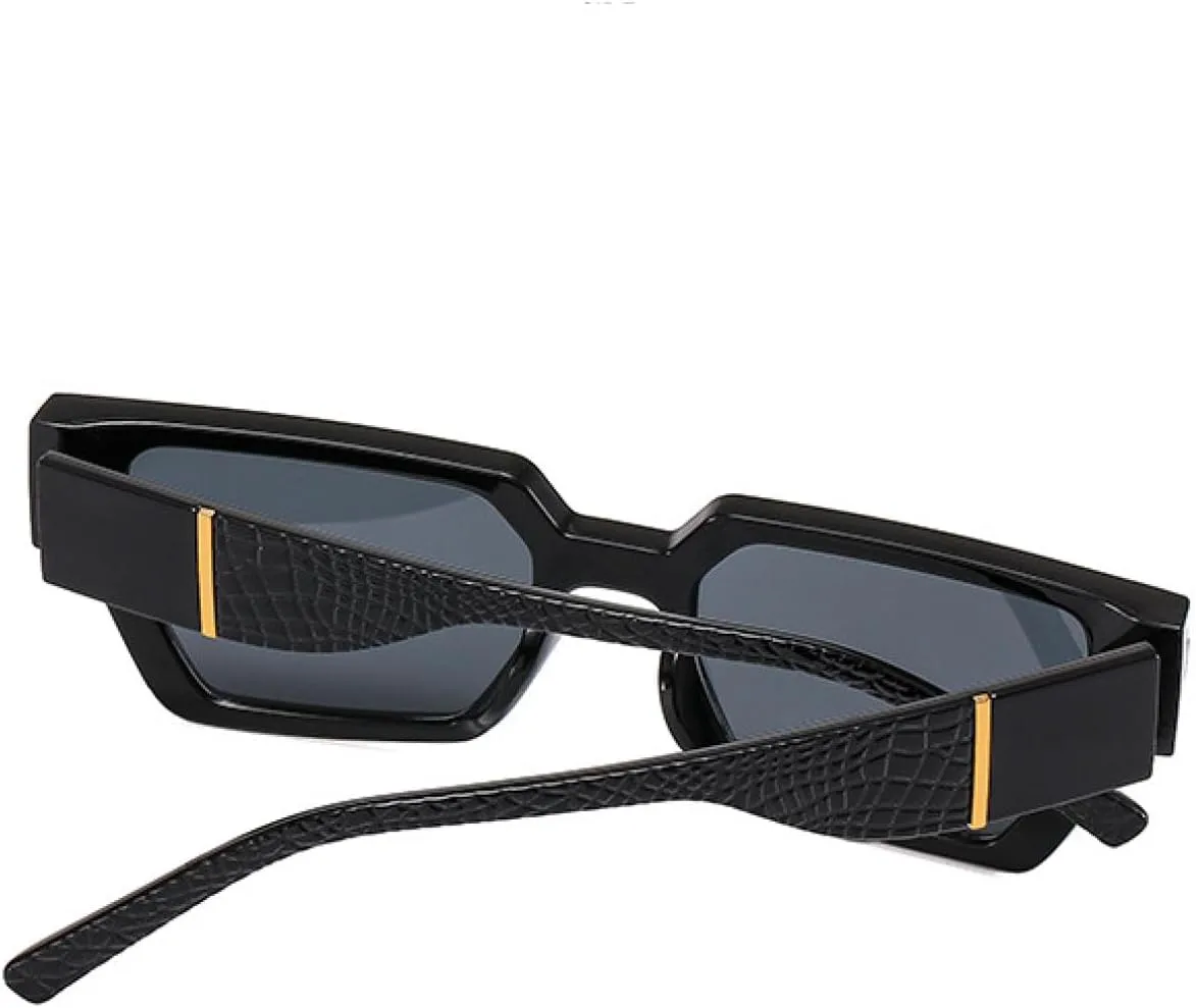 

Винтажные солнцезащитные очки с заклепками для женщин и мужчин, модные, роскошные, для путешествий и вождения, с защитой от УФ-излучения UV400 TKKTLLT, Black Gray