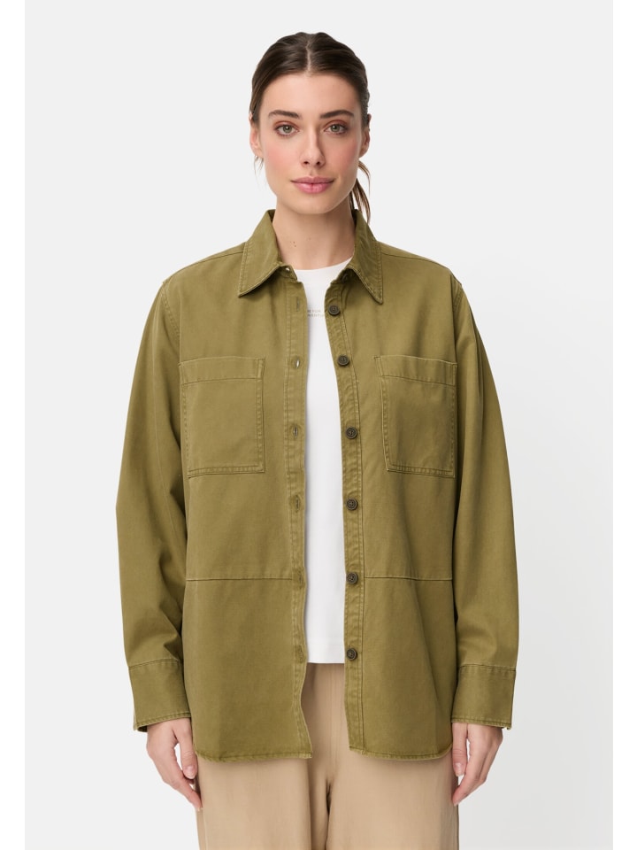 

Camel Active Блузка с планкой на пуговицах, оливкового цвета