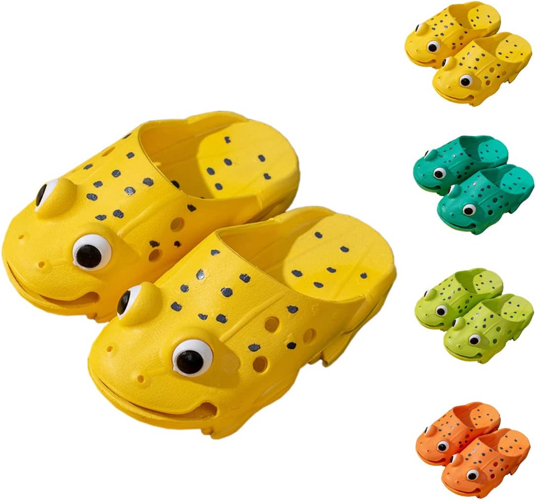 

Тапочки MEADOO в виде лягушек, слайдеры-лягушки, животные тапочки, унисекс забавные мультяшные креативные сандалии, слайдеры Bass, пляжная и душевая обувь, желтый