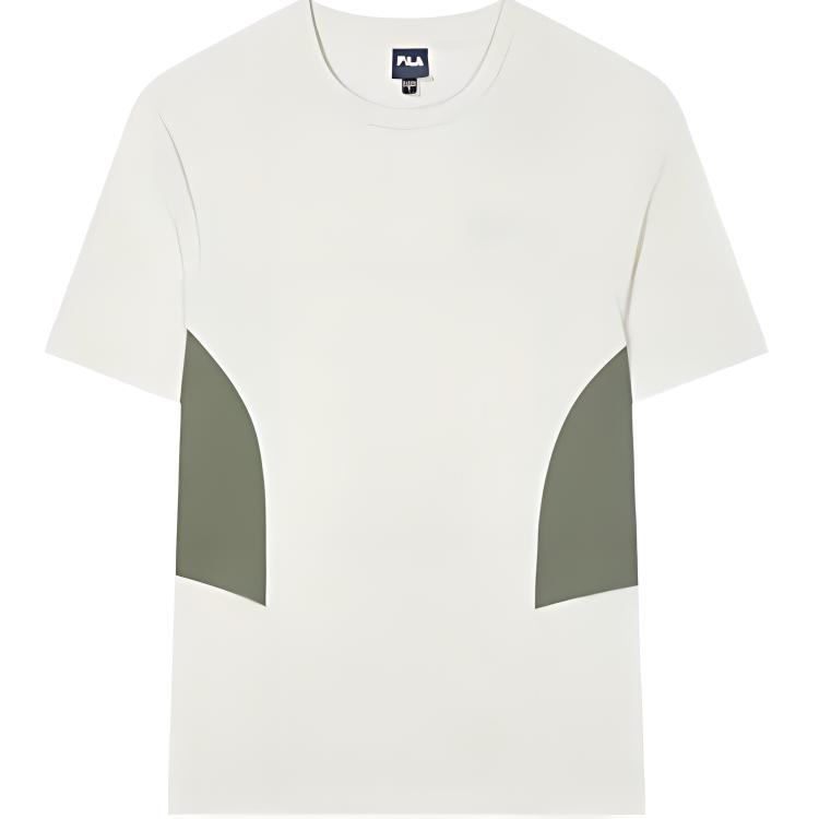 

FILA Футболка мужская Cloud White с круглым вырезом, умеренно прямого кроя