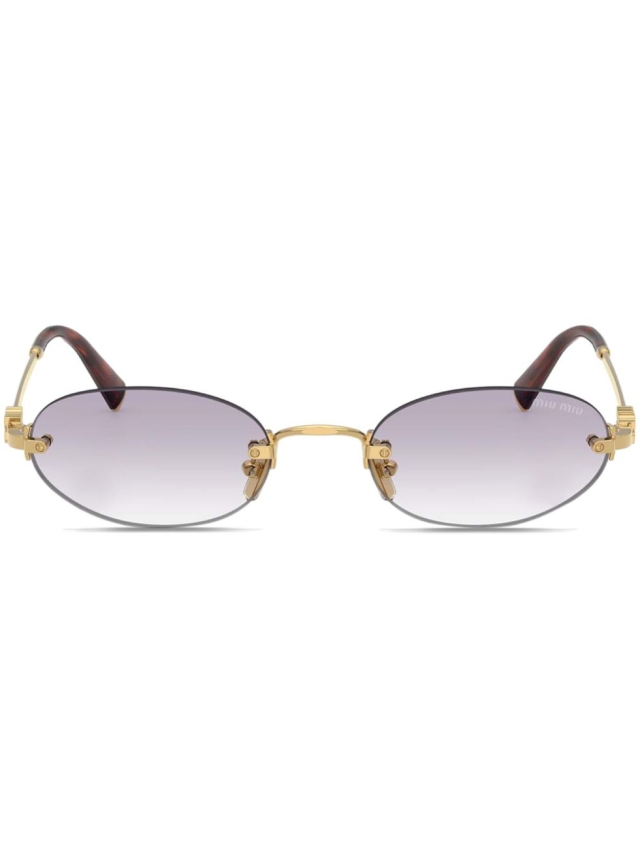 

Miu Miu Eyewear солнцезащитные очки в круглой оправе, золотой