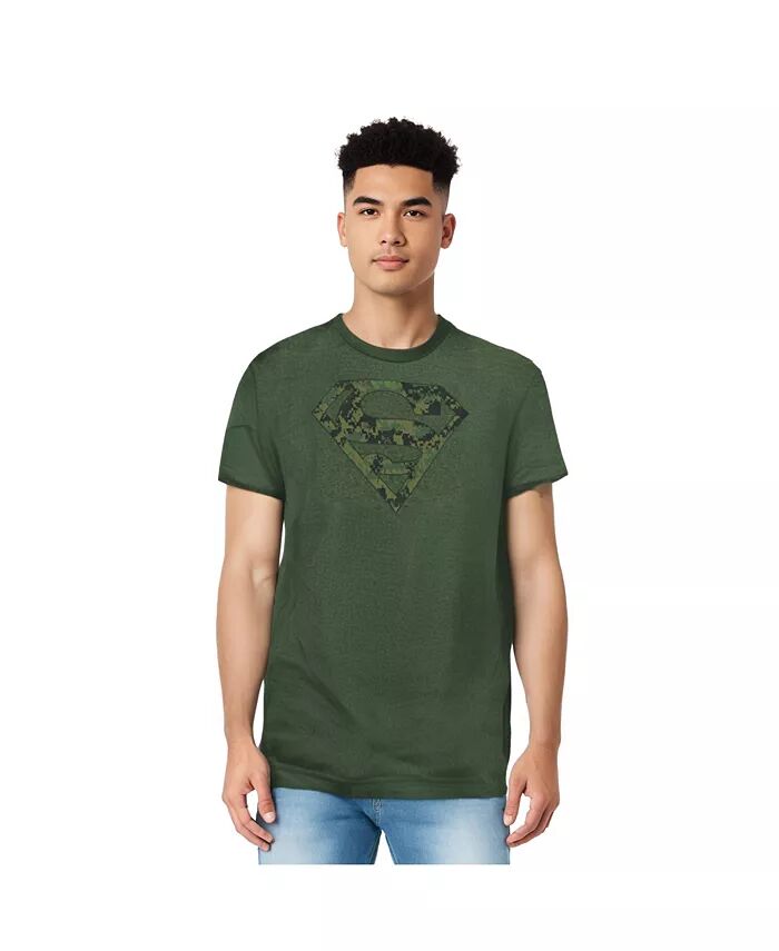 

Мужская футболка Marine Camo Shield Adult Heather Superman, зеленый