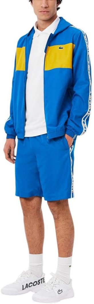 

Мужские шорты Lacoste Sport с логотипом и полосками, Gipsy Blue