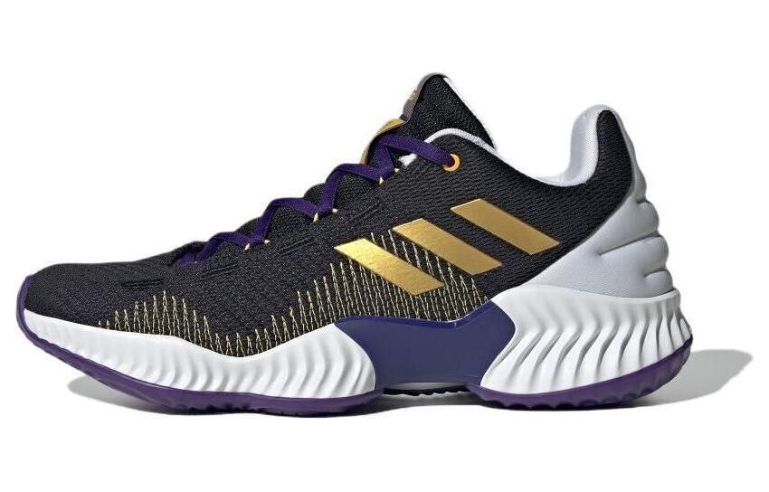 

Кроссовки Adidas Pro Bounce 2018, белый/черный/фиолетовый/золотой