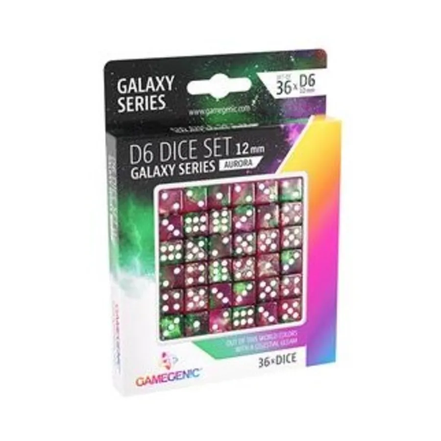 

Набор кубиков d6 12 мм — Аврора (36), Dice (GameGenic)