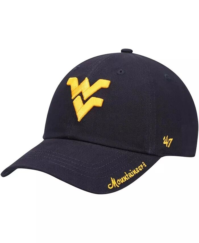 

Женская темно-синяя регулируемая шляпа с логотипом West Virginia Mountaineers Miata Clean Up '47 Brand, синий