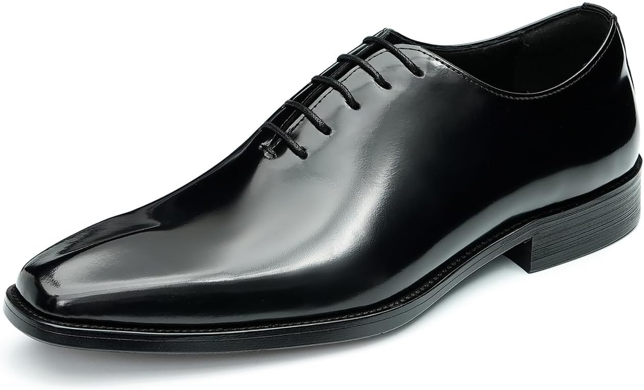 

Мужские оксфорды Santimon, официальная обувь, модные туфли для вечеринки, свадьбы, дерби, деловой встречи, смокинга, из лакированной кожи, цельнокроеные, для мужчин, черный