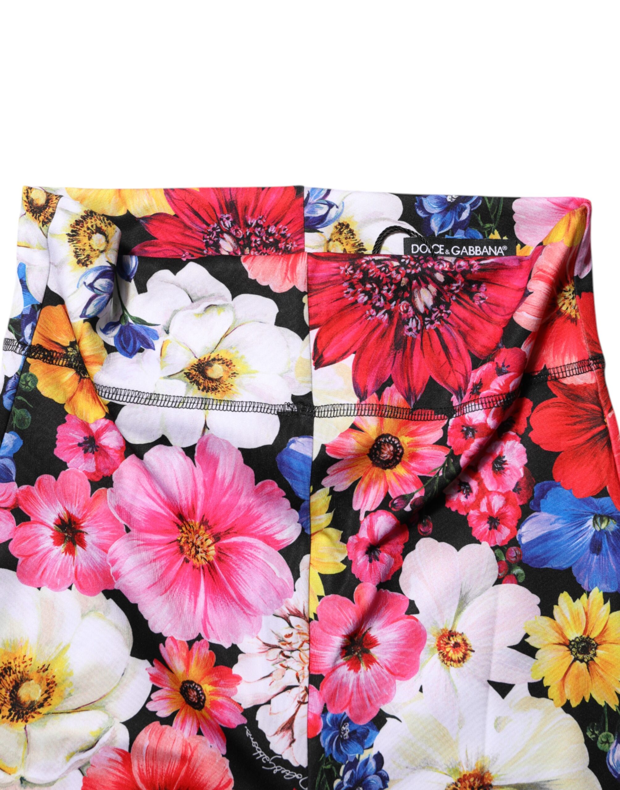 Джинсы Multicolor Floral High Waist Leggings Pants Dolce & Gabbana, мультиколор — фото 3