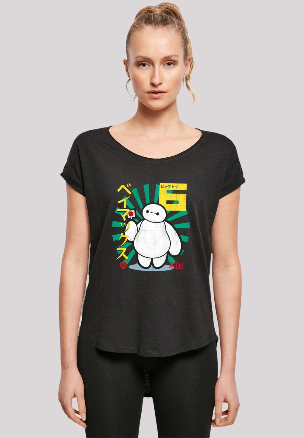 

Футболка с принтом BIG HERO 6 BAYMAX LOLLYPOP F4NT4STIC, черный