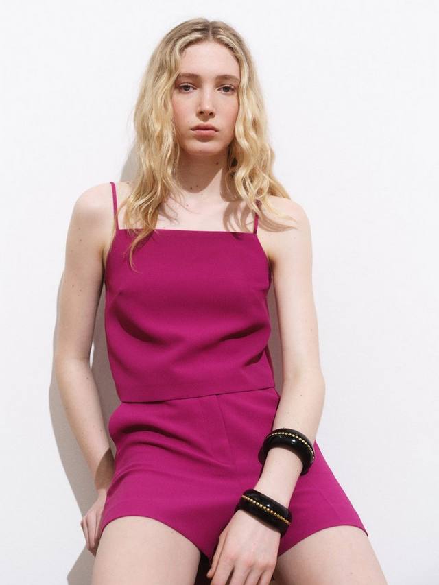 

Лило кроп топ Mango, Bright Pink