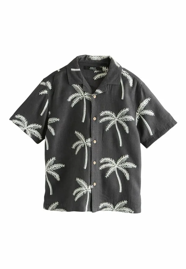 Рубашка с коротким рукавом стандартного кроя Next, Black Palm Embroidery