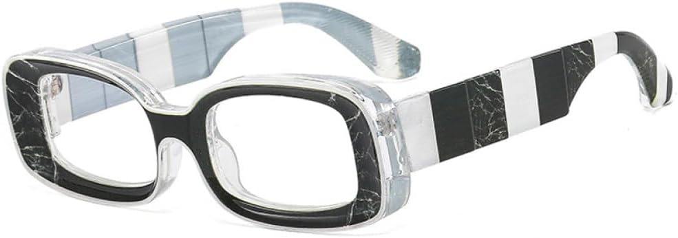 

Женские солнцезащитные очки в стиле ретро прямоугольной формы, модные оттенки конфетных цветов, защита от УФ-излучения UV400; мужские солнцезащитные очки с прозрачным градиентом generic, Black Pattern Clear