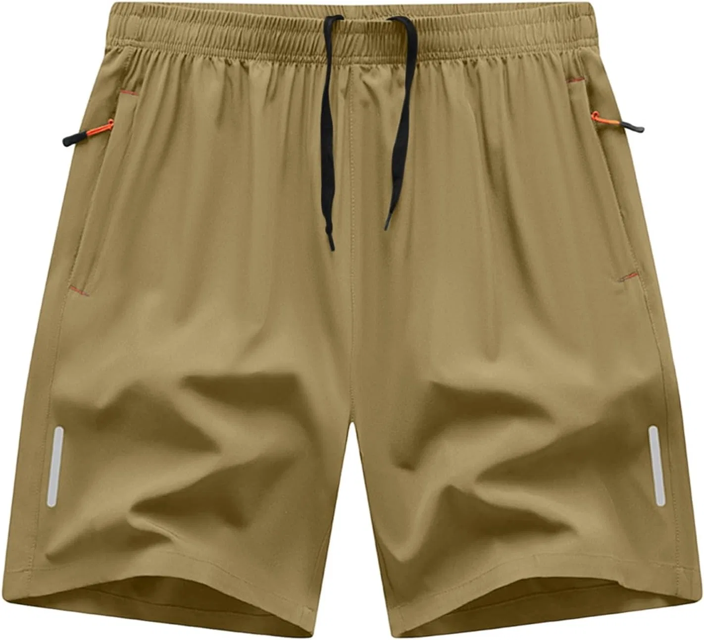 Спортивные шорты Quick Dry с карманами на молнии, Khaki