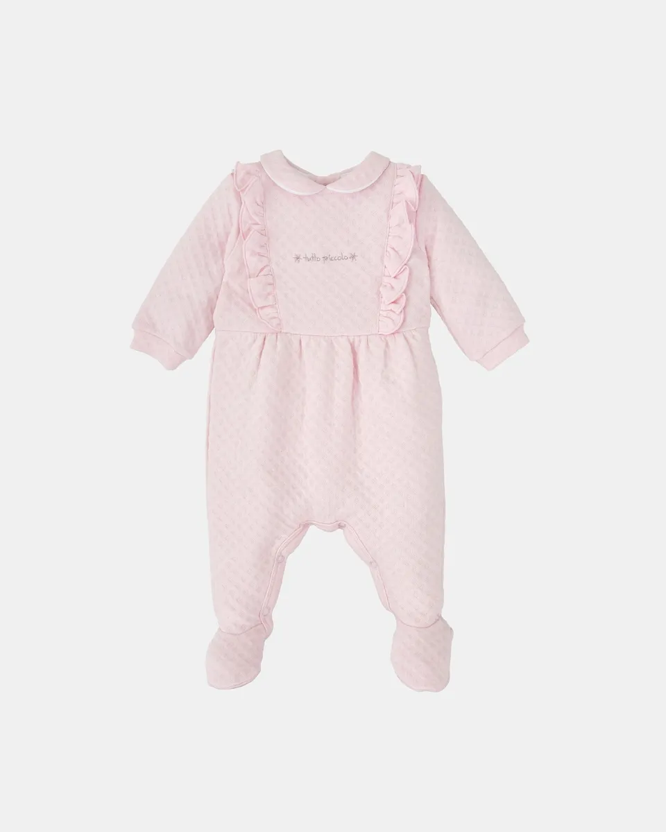 

Комбинезон с мягкими розовыми ножками для младенца Tutto Piccolo