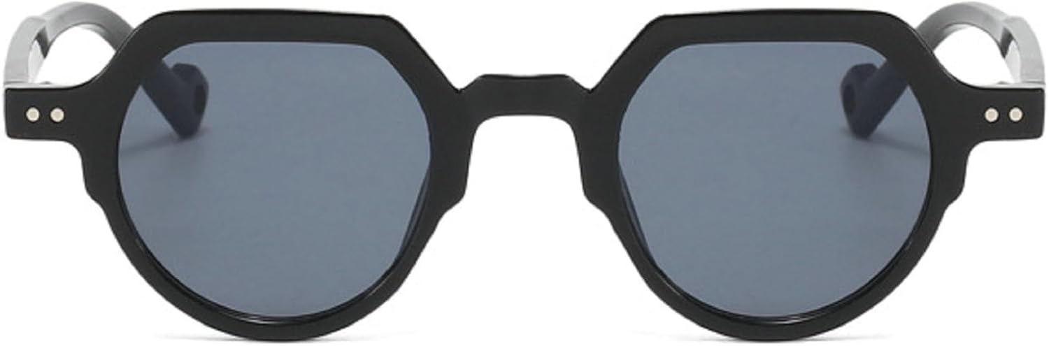 

Модные маленькие овальные солнцезащитные очки для женщин UV400 в винтажном панк-стиле с заклепками, конфетного цвета, женские и мужские солнцезащитные очки с леопардовым принтом N45 mincl, Black