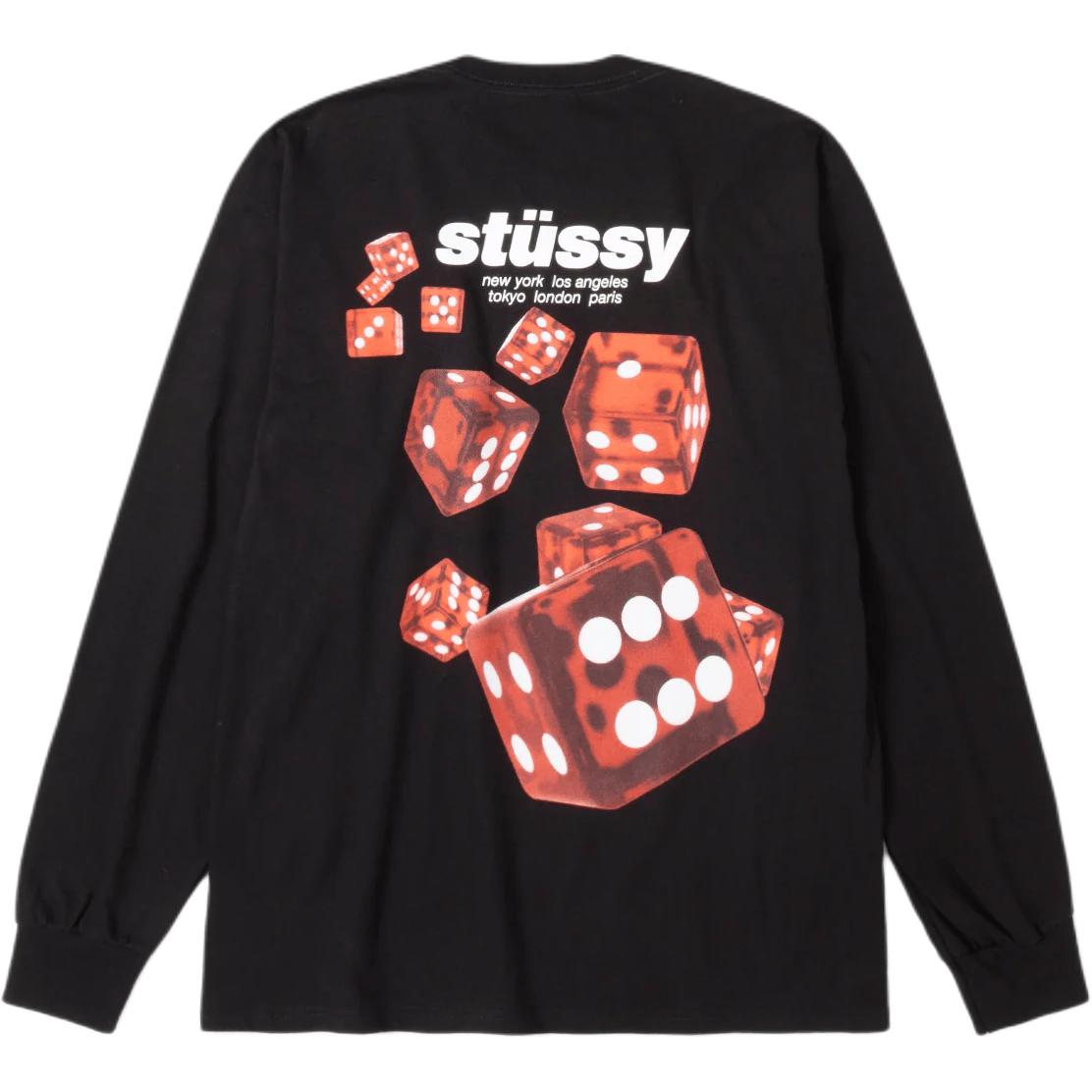 

Футболка с длинными рукавами FW25 ROLLERS, унисекс Stussy, черный