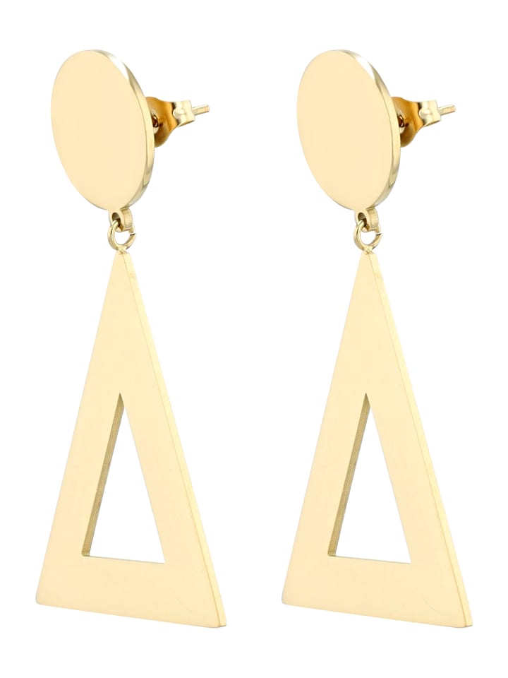 

Adeliás Женские серьги - серьги-гвоздики из нержавеющей стали в золотом исполнении