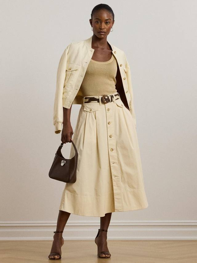 

Юбка миди на пуговицах Lauren Gilchrist Ralph Lauren, Ivory Beige