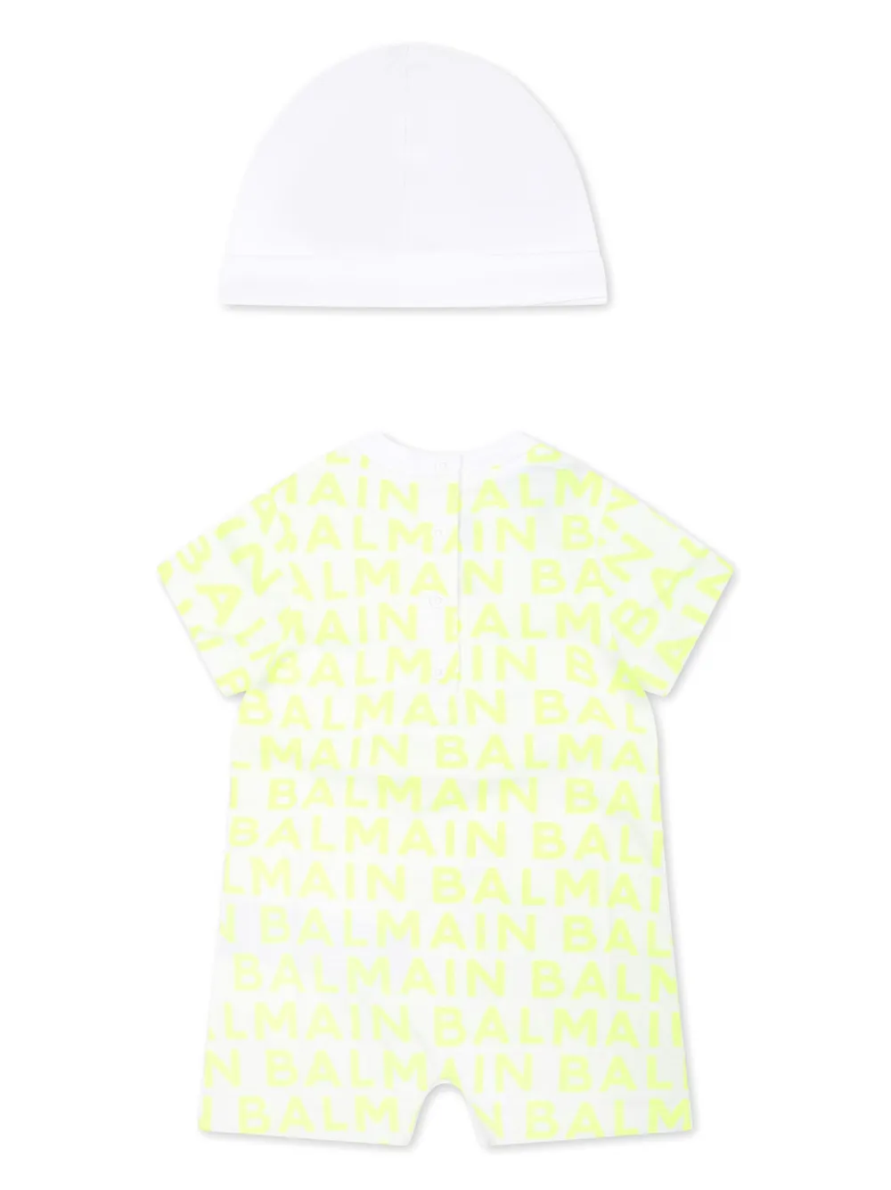 Комплект из двух комбинезонов с логотипом Balmain Kids, желтый — фото 2