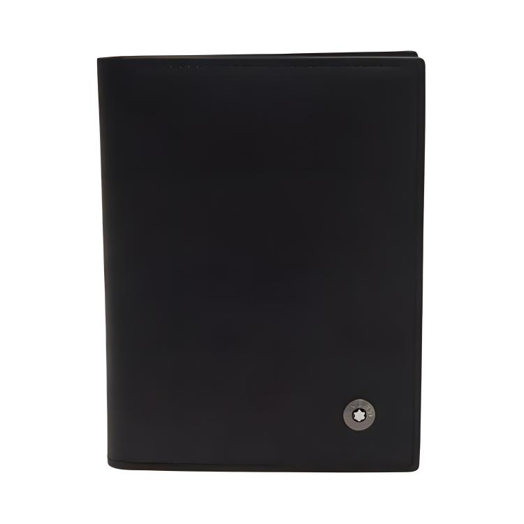 

MONTBLANC Блестящий кожаный картхолдер из коровьей кожи для мужчин черный