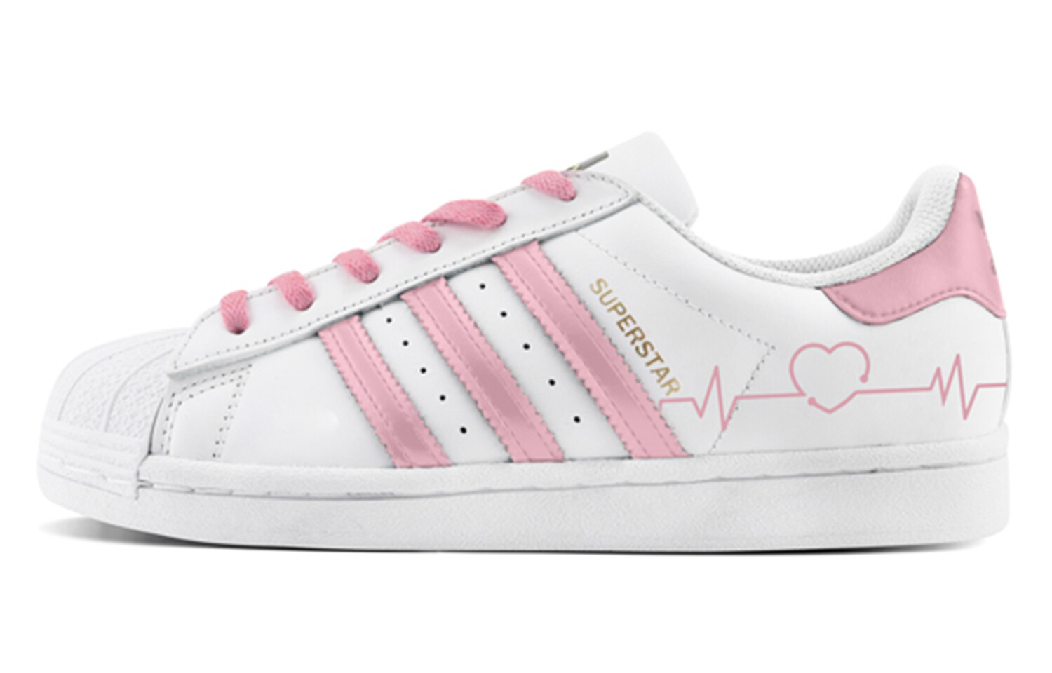 

Кроссовки для скейтбординга Superstar Unisex Low-Top White/Pink Adidas Originals