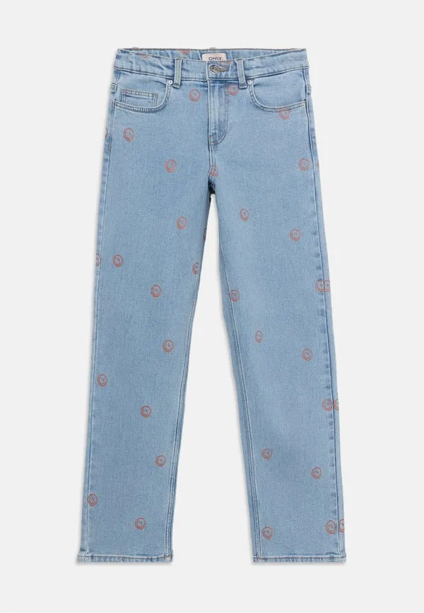 Когробин прямые джинсы с прямой талией Only Girls, Light Blue Denim — фото 3
