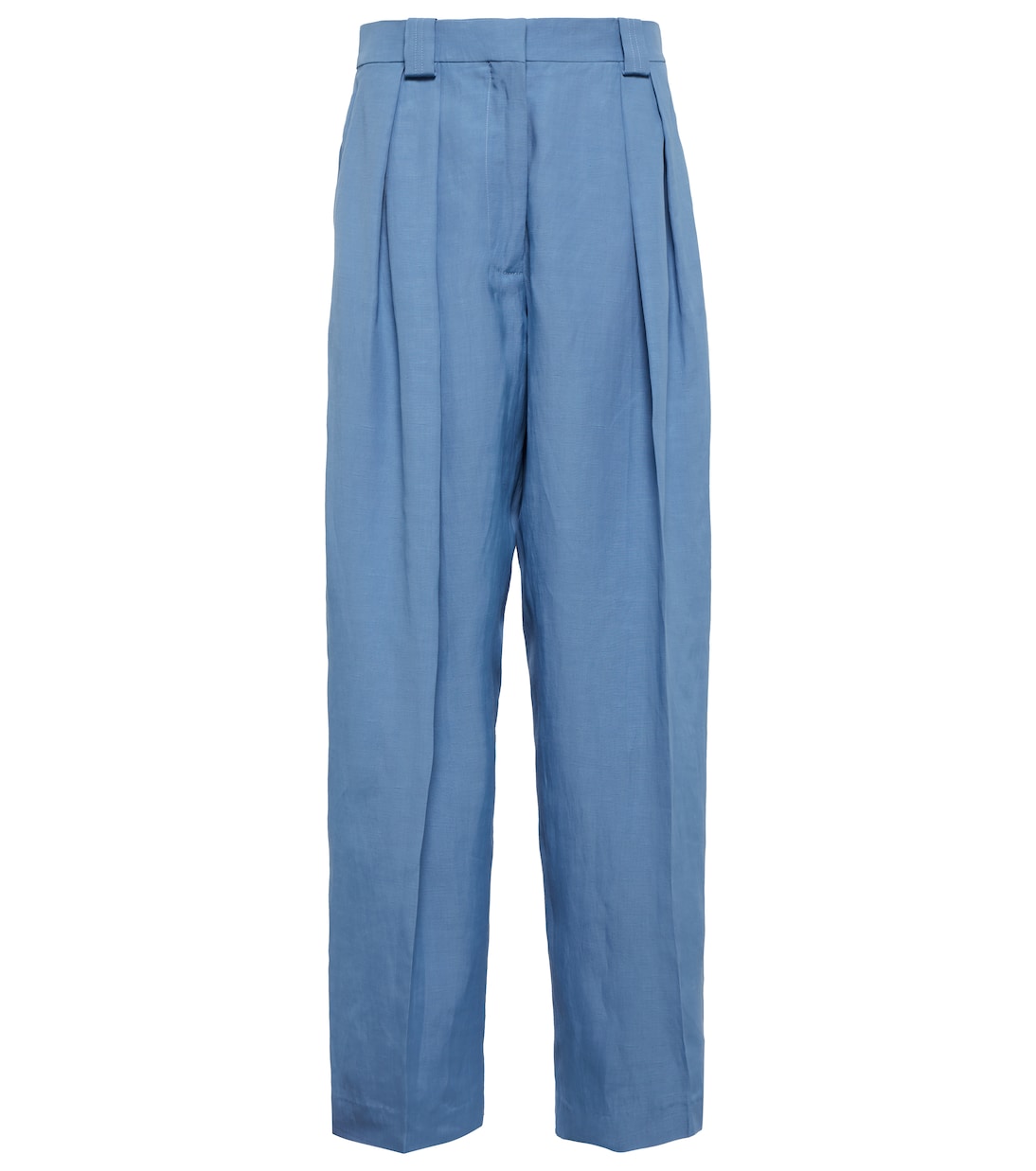 

Брюки с высокой талией и складками Stella McCartney, Cloudy Blue