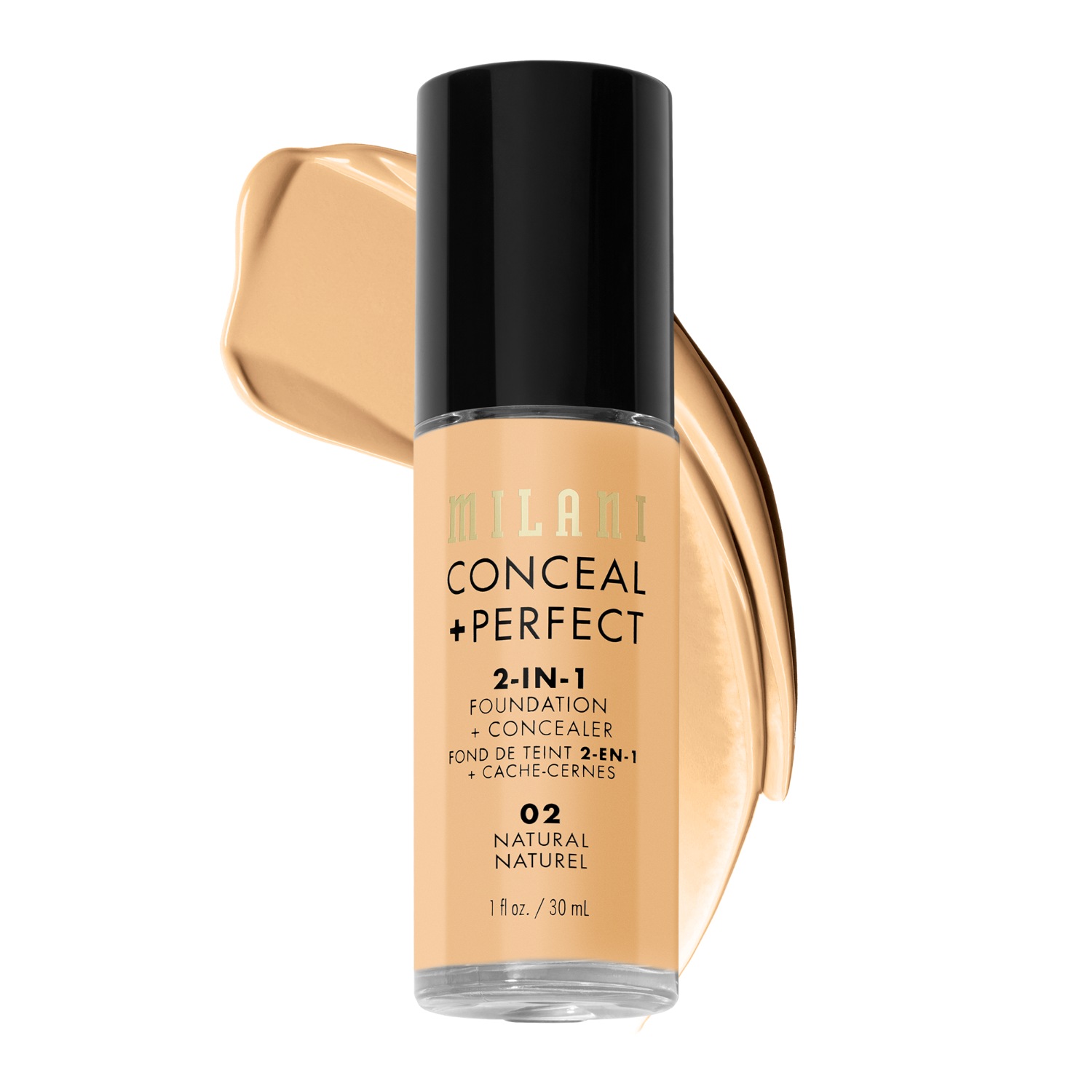 

Тональный крем для лица conceal + perfect 2in1 Milani, natural/ 02, объем 30 мл