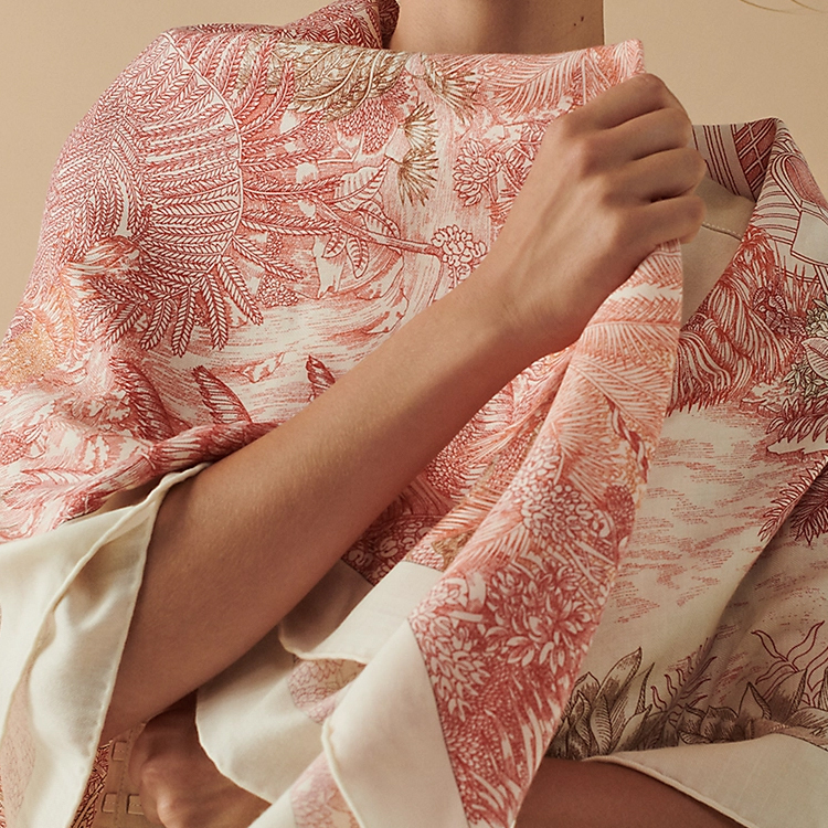 HERMES Фобур вязаный шарф женский розовый, Pink — фото 2