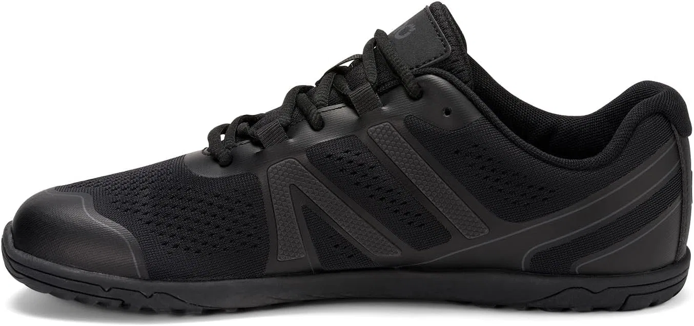 Мужские беговые кроссовки Xero Shoes HFS II - обувь без каблука, легкие кроссовки, создающие ощущение ходьбы босиком, Blacks.